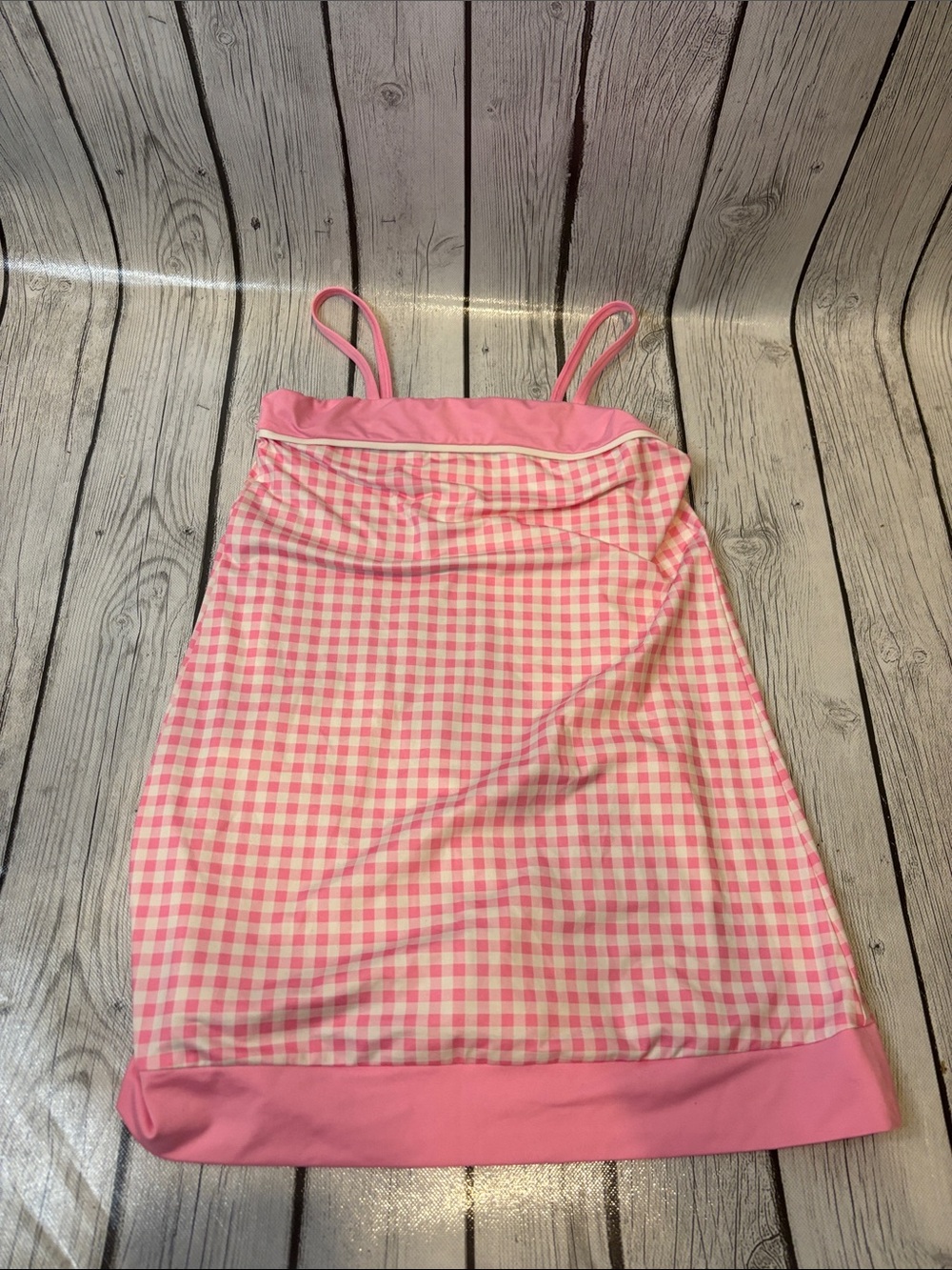 all in motion Pink Gingham Tank Dress girls size 10